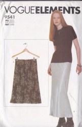 9541 SO EZ VOGUE A-LINE FLARE BIAS SKIRT LENGTHS PATTERN 6-14 CUT